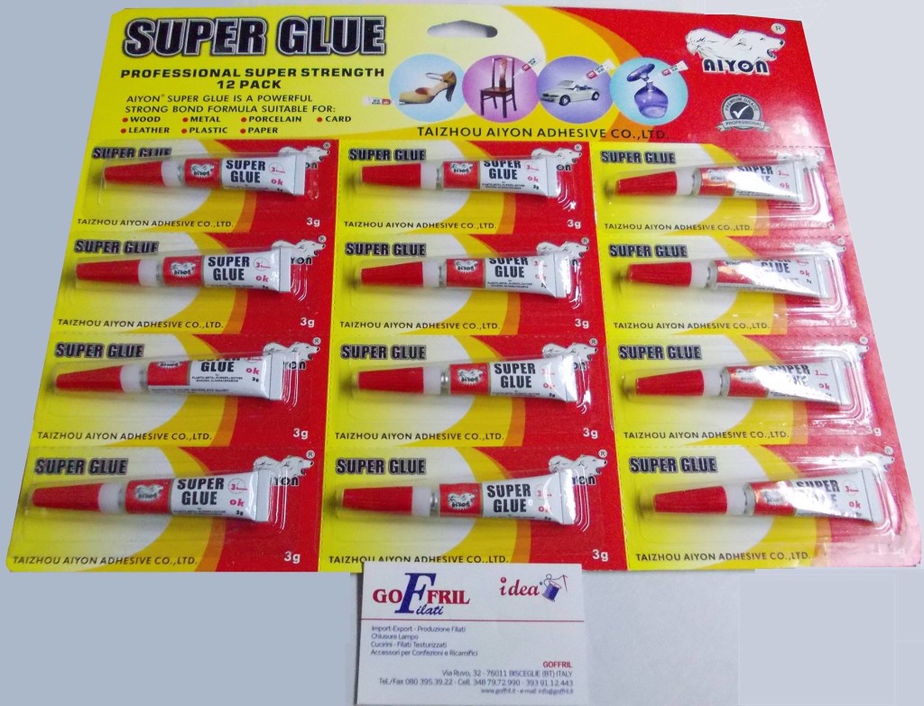 colla super glue 12 pz